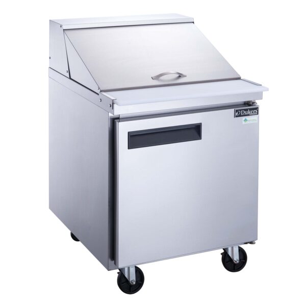1-Door Commercial Food Prep Table Refrigerator in Stainless Steel with Mega Top